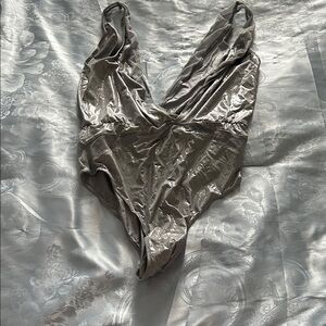Victoria's Secret Silver Bodysuit / teddy